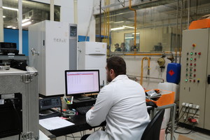 Banc du CETIAT pour les tests de chaudières